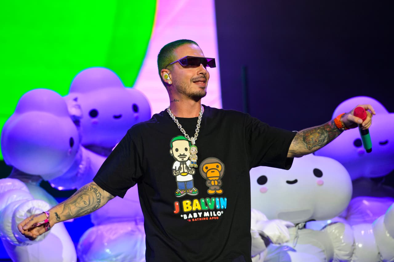 J Balvin performs on day three of Lollapalooza in Grant Park on Saturday, Aug. 3, 2019, in Chicago. (Photo by Amy Harris/Invision/AP)