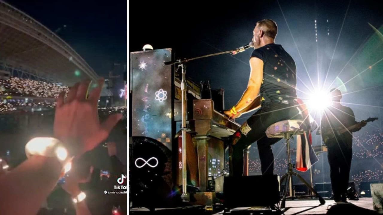 Coldplay: Así se ven las pulseras luminosas que dan en sus conciertos