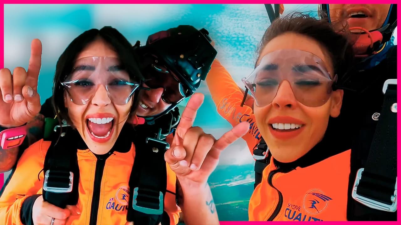 Danna Paola se aventó de un avión y vivió el verdadero éxtasis
